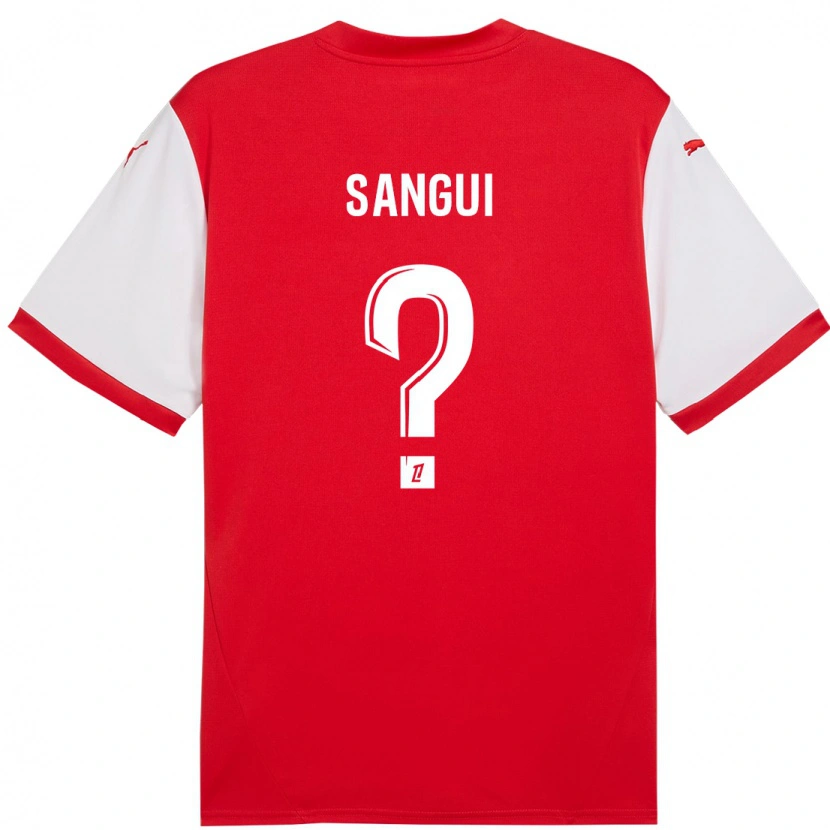 Danxen Hombre Camiseta Nhoa Sangui #0 Rojo Blanco 1ª Equipación 2024/25 La Camisa