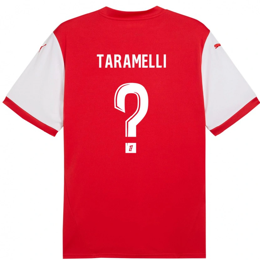 Danxen Hombre Camiseta Valentin Taramelli #0 Rojo Blanco 1ª Equipación 2024/25 La Camisa