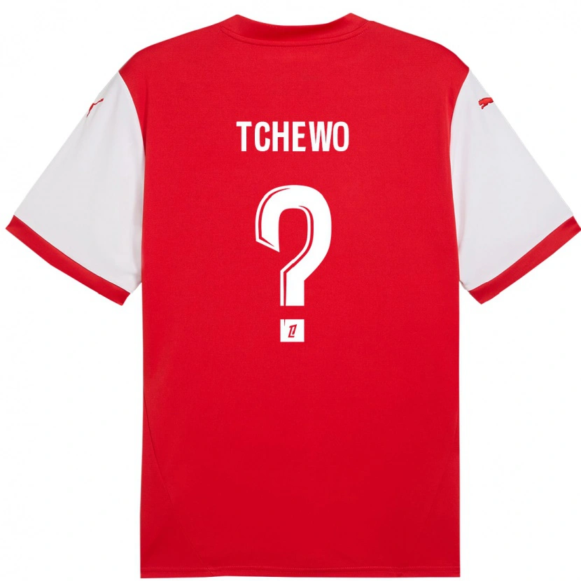 Danxen Hombre Camiseta Ryan Tchapda Tchewo #0 Rojo Blanco 1ª Equipación 2024/25 La Camisa