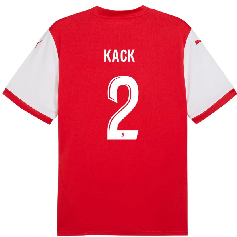 Danxen Hombre Camiseta Mathilde Kack #2 Rojo Blanco 1ª Equipación 2024/25 La Camisa