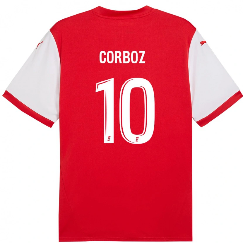 Danxen Hombre Camiseta Rachel Corboz #10 Rojo Blanco 1ª Equipación 2024/25 La Camisa