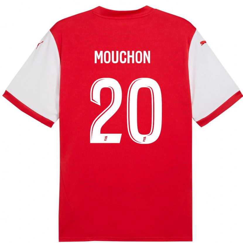 Danxen Hombre Camiseta Noémie Mouchon #20 Rojo Blanco 1ª Equipación 2024/25 La Camisa