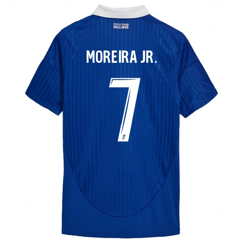 Danxen Hombre Camiseta Diego Moreira #7 Azul Blanco 1ª Equipación 2024/25 La Camisa