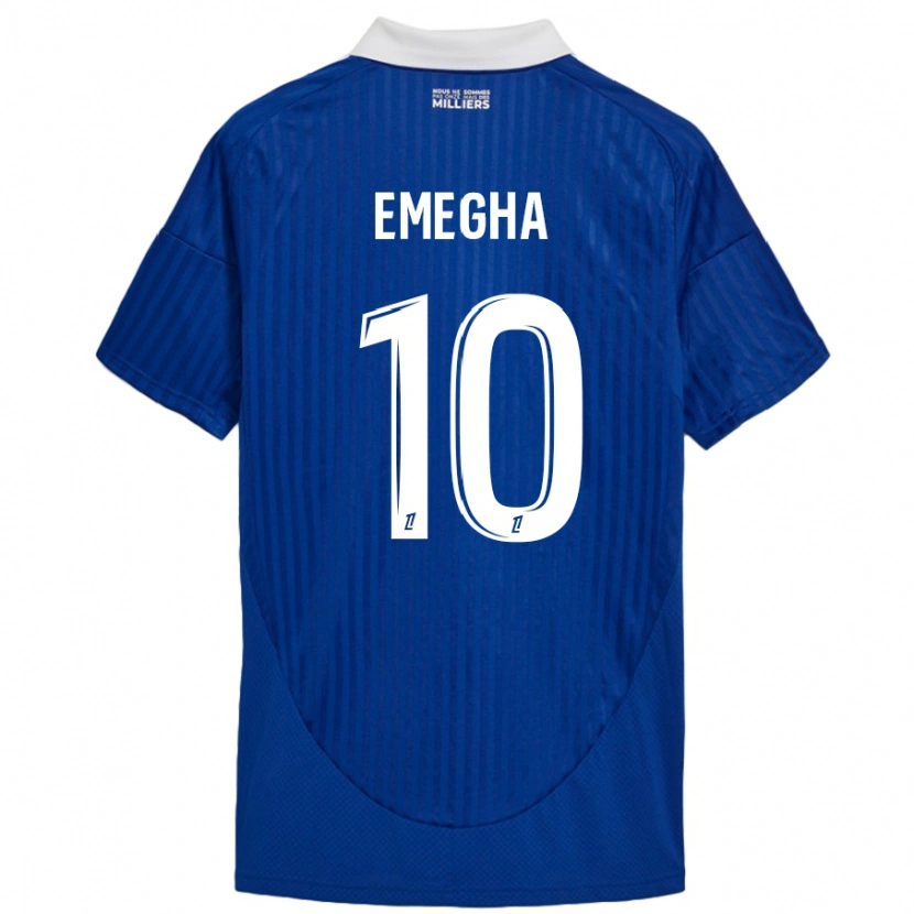 Danxen Hombre Camiseta Emanuel Emegha #10 Azul Blanco 1ª Equipación 2024/25 La Camisa