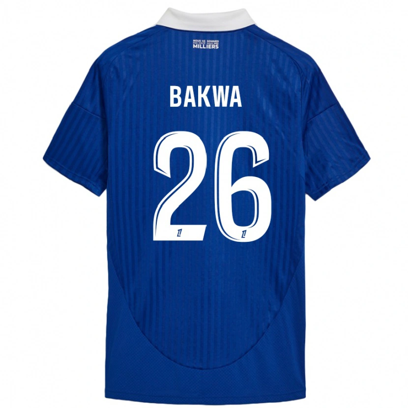 Danxen Hombre Camiseta Dilane Bakwa #26 Azul Blanco 1ª Equipación 2024/25 La Camisa