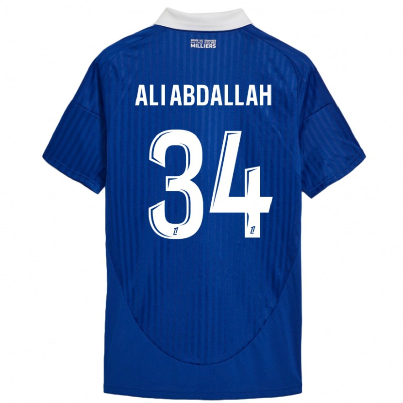 Danxen Hombre Camiseta Aboubacar Ali Abdallah #34 Azul Blanco 1ª Equipación 2024/25 La Camisa