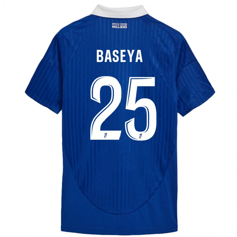 Danxen Hombre Camiseta Steven Baseya #25 Azul Blanco 1ª Equipación 2024/25 La Camisa