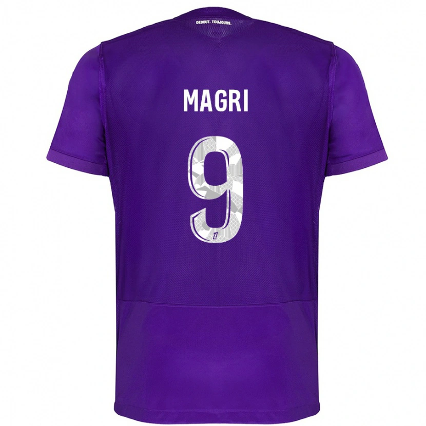 Danxen Hombre Camiseta Frank Magri #9 Morado Blanco 1ª Equipación 2024/25 La Camisa