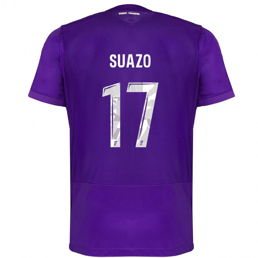 Danxen Hombre Camiseta Gabriel Suazo #17 Morado Blanco 1ª Equipación 2024/25 La Camisa