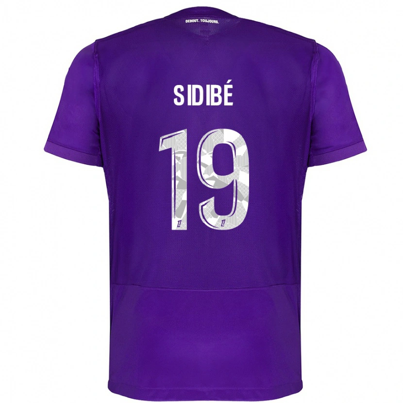 Danxen Hombre Camiseta Djibril Sidibé #19 Morado Blanco 1ª Equipación 2024/25 La Camisa