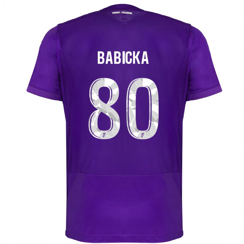 Danxen Hombre Camiseta Shavy Babicka #80 Morado Blanco 1ª Equipación 2024/25 La Camisa