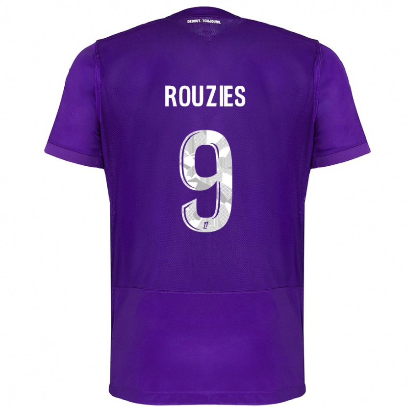 Danxen Hombre Camiseta Manon Rouzies #9 Morado Blanco 1ª Equipación 2024/25 La Camisa