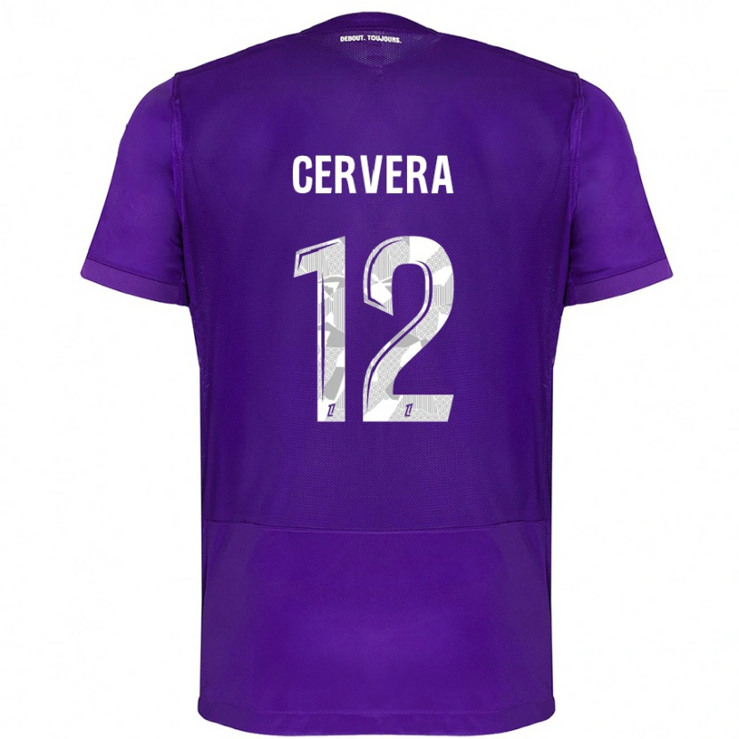 Danxen Hombre Camiseta Laurianne Cervera #12 Morado Blanco 1ª Equipación 2024/25 La Camisa