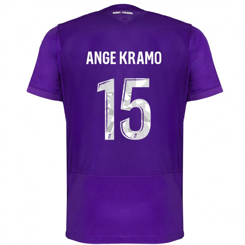 Danxen Hombre Camiseta Marie Ange Kramo #15 Morado Blanco 1ª Equipación 2024/25 La Camisa