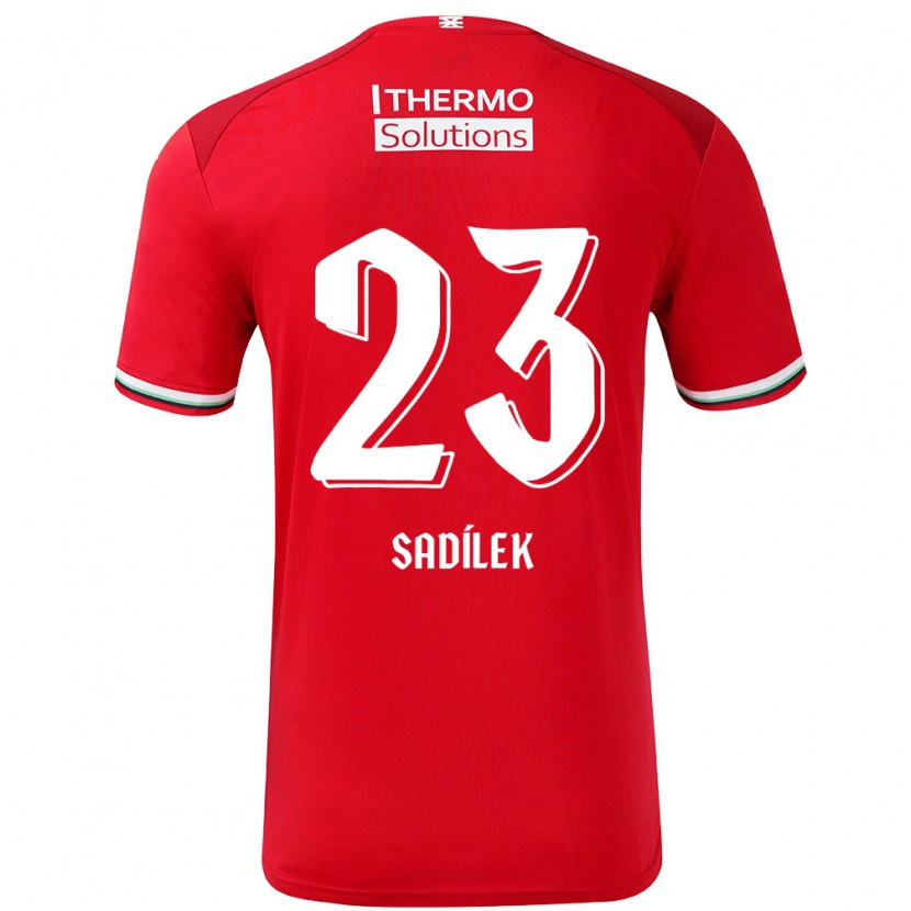 Danxen Hombre Camiseta Michal Sadílek #23 Rojo Blanco 1ª Equipación 2024/25 La Camisa