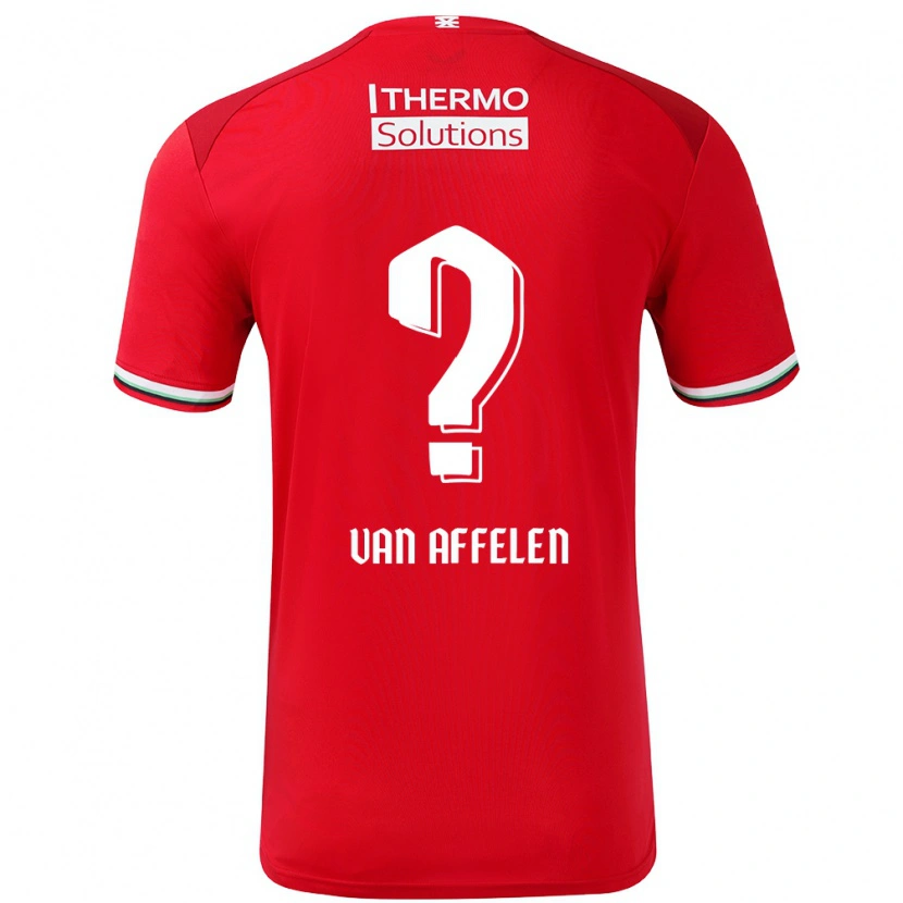 Danxen Hombre Camiseta Pim Van Affelen Van Saemsfoort #0 Rojo Blanco 1ª Equipación 2024/25 La Camisa