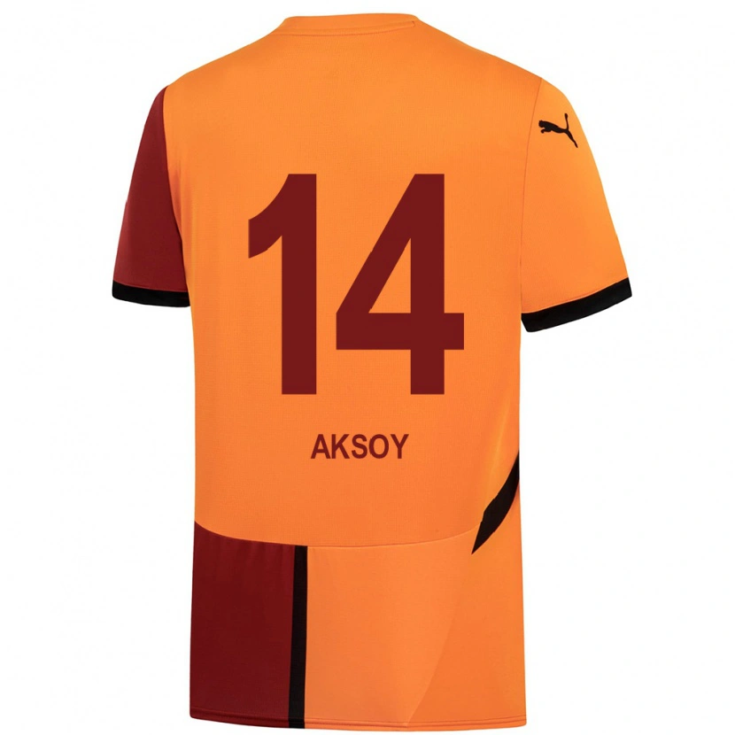 Danxen Hombre Camiseta Berkan Aksoy #14 Amarillo Rojo 1ª Equipación 2024/25 La Camisa