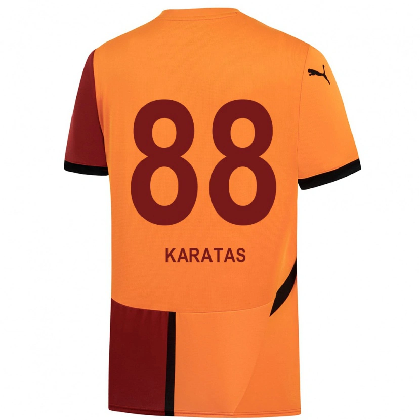 Danxen Hombre Camiseta Kazımcan Karataş #88 Amarillo Rojo 1ª Equipación 2024/25 La Camisa