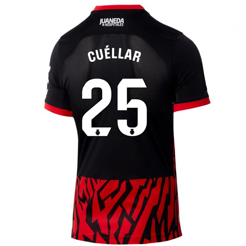 Danxen Hombre Camiseta Iván Cuéllar #25 Negro Rojo 1ª Equipación 2024/25 La Camisa