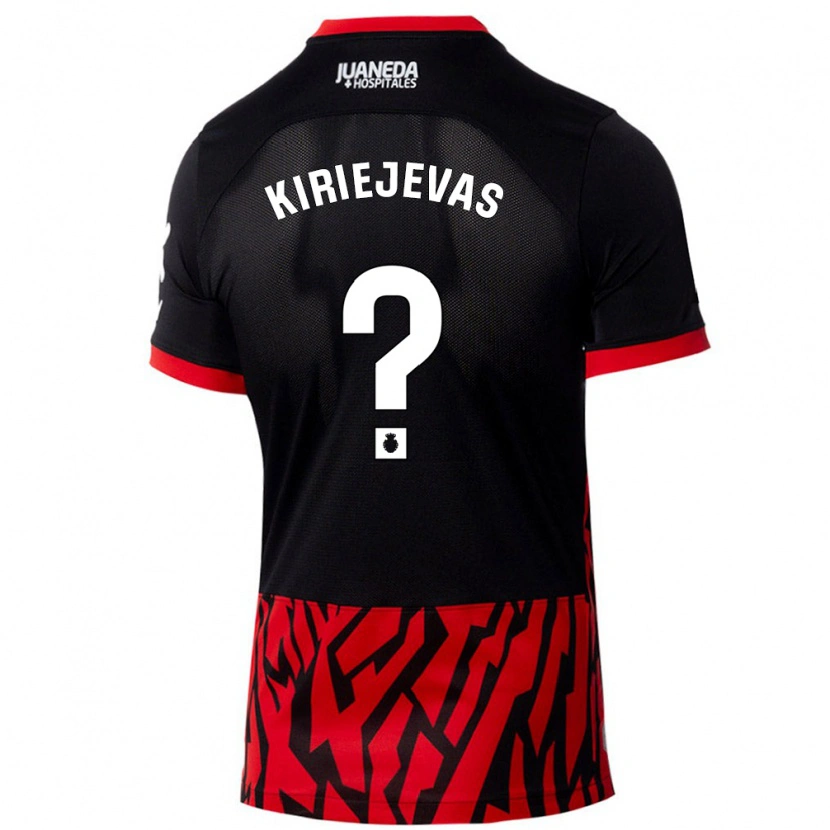 Danxen Hombre Camiseta Rimvydas Kiriejevas #0 Negro Rojo 1ª Equipación 2024/25 La Camisa