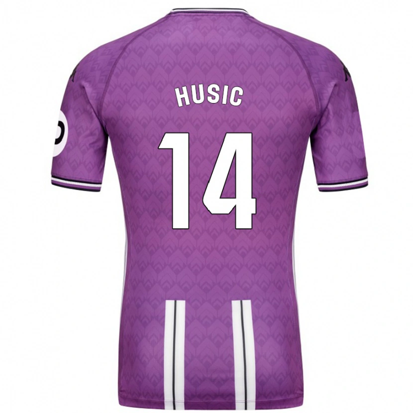 Danxen Hombre Camiseta Salih Husic #14 Púrpura Blanco 1ª Equipación 2024/25 La Camisa