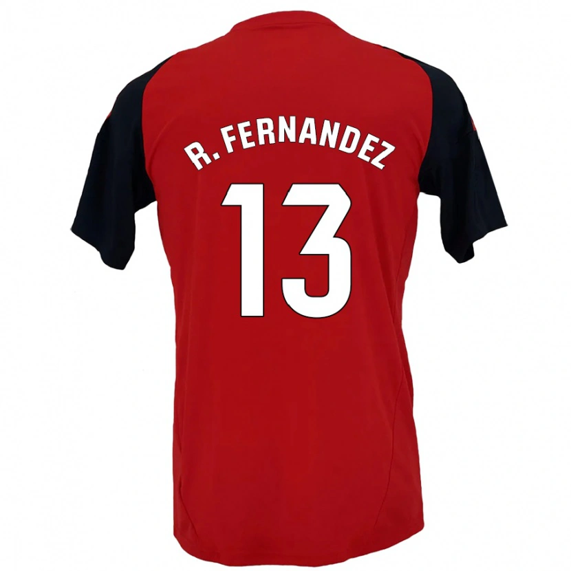 Danxen Hombre Camiseta Raúl Fernández #13 Rojo Negro 1ª Equipación 2024/25 La Camisa