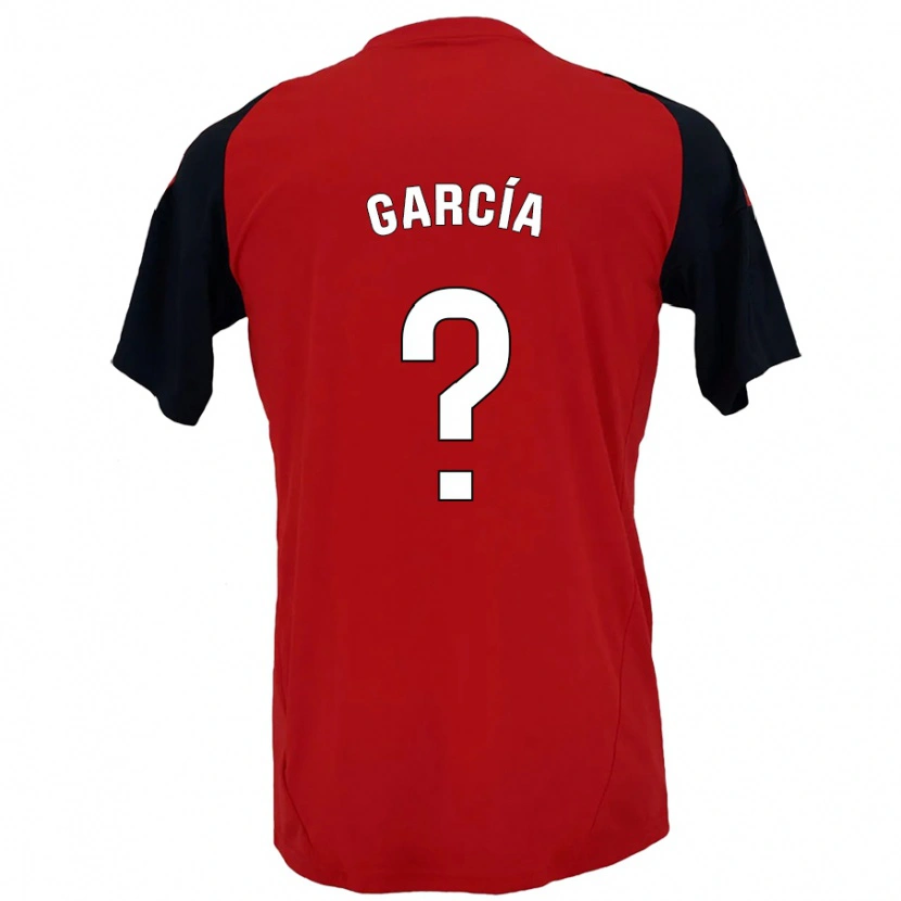 Danxen Hombre Camiseta Alberto García #0 Rojo Negro 1ª Equipación 2024/25 La Camisa