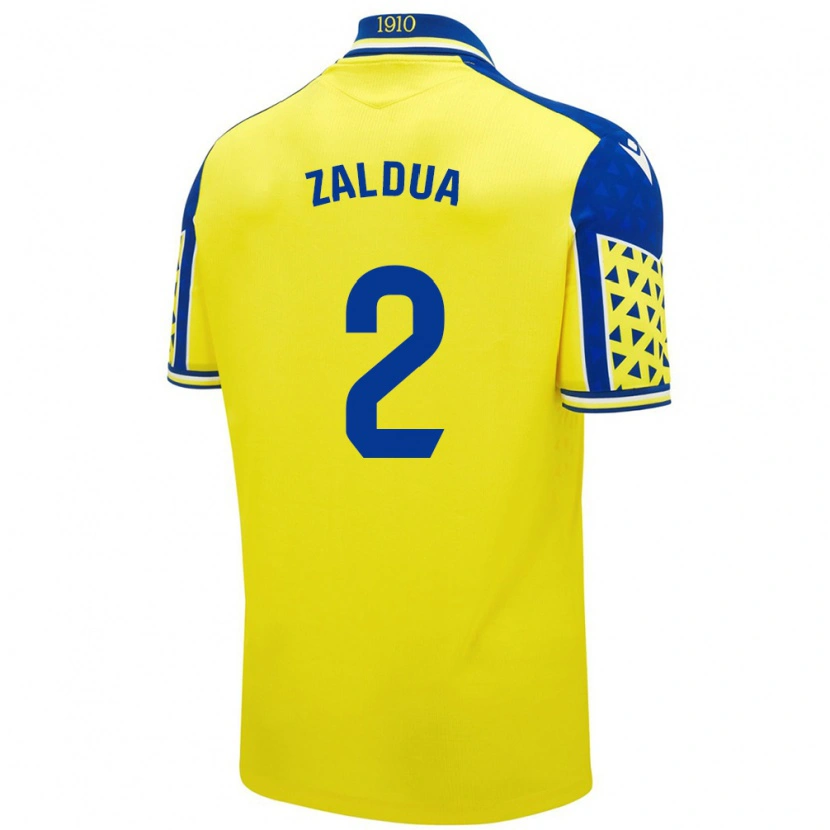 Danxen Hombre Camiseta Joseba Zaldua #2 Amarillo Azul 1ª Equipación 2024/25 La Camisa