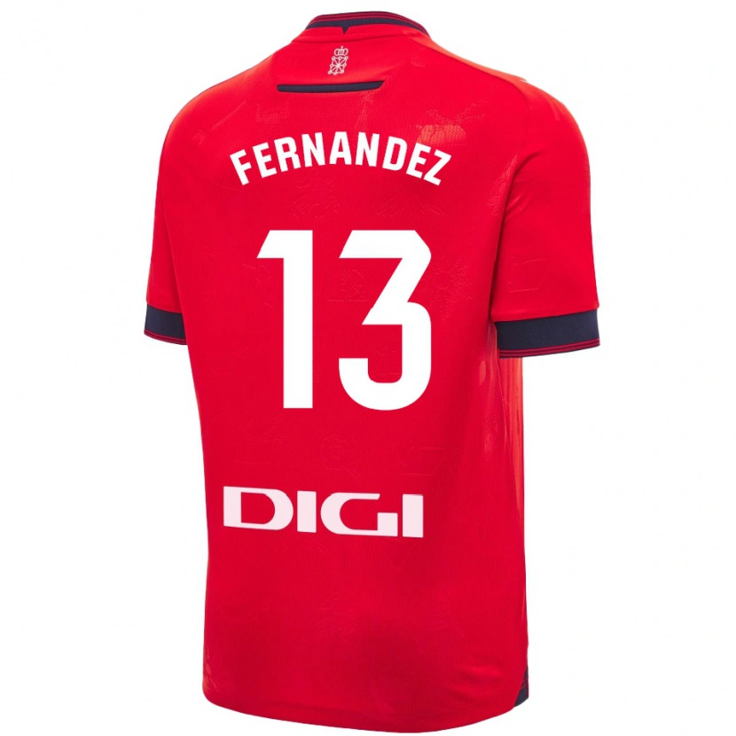 Danxen Hombre Camiseta Aitor Fernández #13 Rojo Blanco 1ª Equipación 2024/25 La Camisa