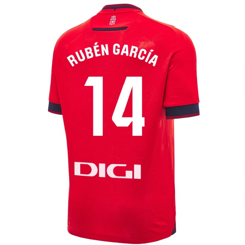 Danxen Hombre Camiseta Rubén García #14 Rojo Blanco 1ª Equipación 2024/25 La Camisa