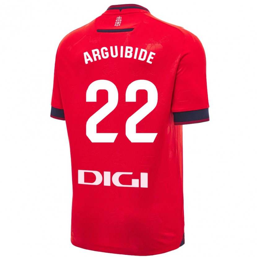 Danxen Hombre Camiseta Iñigo Arguibide #22 Rojo Blanco 1ª Equipación 2024/25 La Camisa