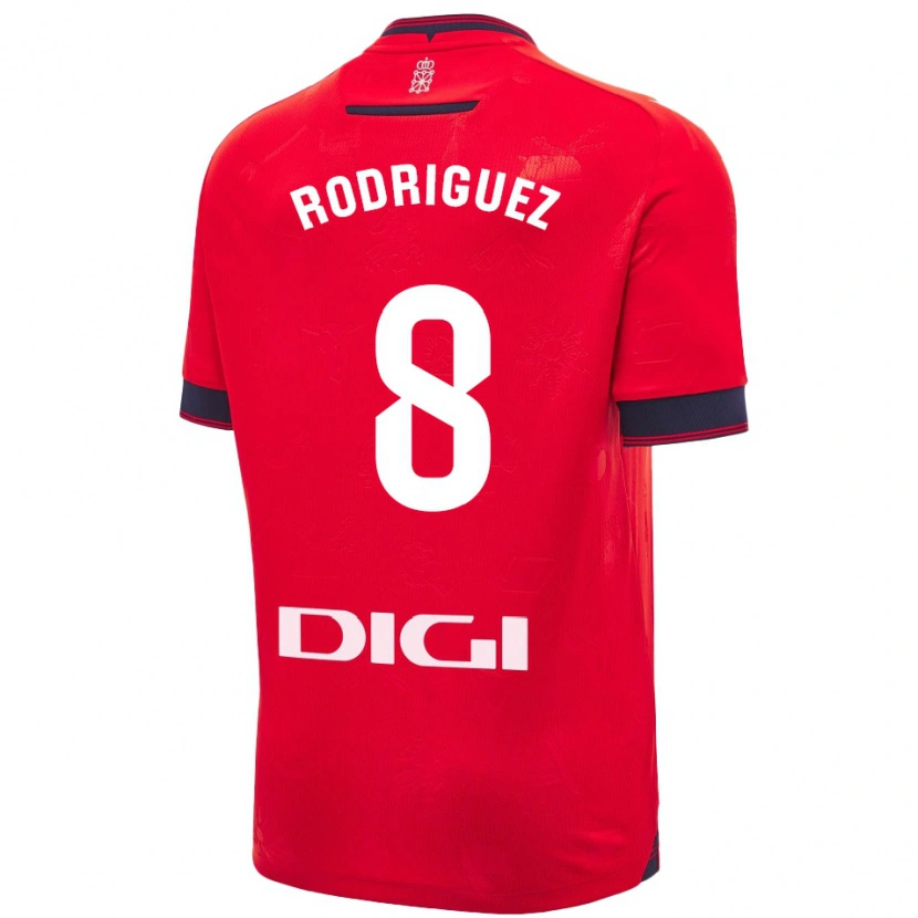 Danxen Hombre Camiseta Vanessa Rodríguez Iribarren #8 Rojo Blanco 1ª Equipación 2024/25 La Camisa