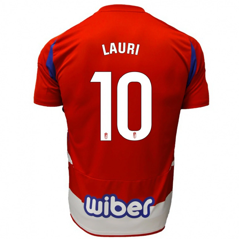 Danxen Hombre Camiseta Lauri #10 Rojo Blanco Azul 1ª Equipación 2024/25 La Camisa