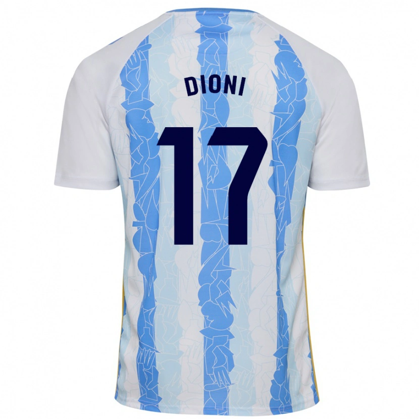 Danxen Hombre Camiseta Dioni #17 Blanco Azul 1ª Equipación 2024/25 La Camisa