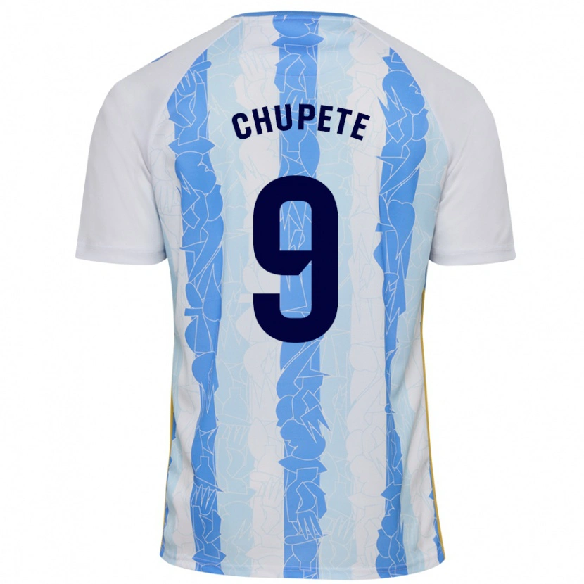 Danxen Hombre Camiseta Chupete #9 Blanco Azul 1ª Equipación 2024/25 La Camisa