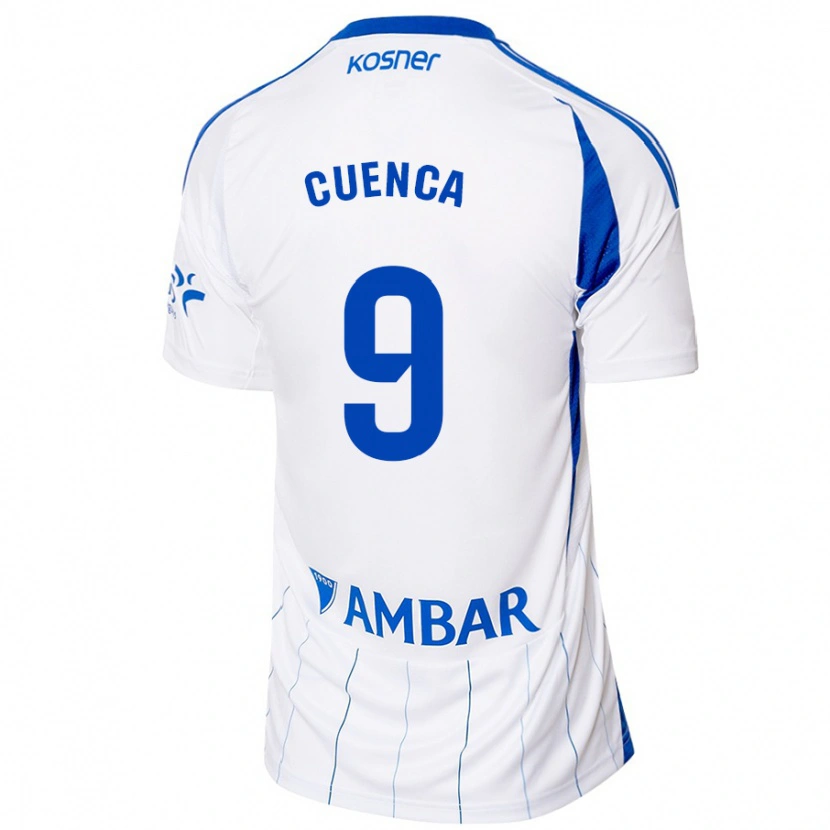 Danxen Hombre Camiseta Marcos Cuenca #9 Rojo Blanco 1ª Equipación 2024/25 La Camisa