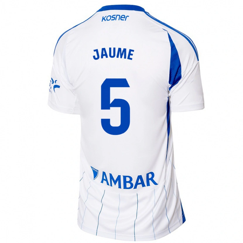 Danxen Hombre Camiseta Jaume Grau #5 Rojo Blanco 1ª Equipación 2024/25 La Camisa