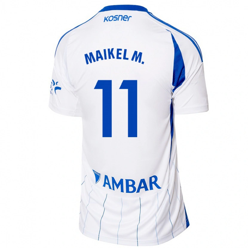 Danxen Hombre Camiseta Maikel Mesa #11 Rojo Blanco 1ª Equipación 2024/25 La Camisa