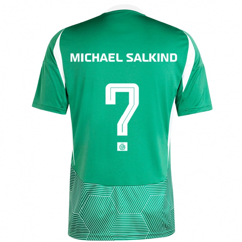 Danxen Hombre Camiseta Liav Michael Salkind #0 Verde Blanco 1ª Equipación 2024/25 La Camisa