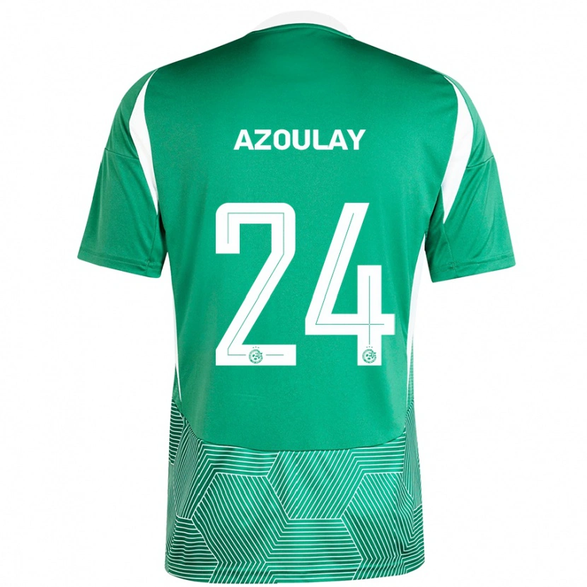 Danxen Hombre Camiseta Ethane Azoulay #24 Verde Blanco 1ª Equipación 2024/25 La Camisa