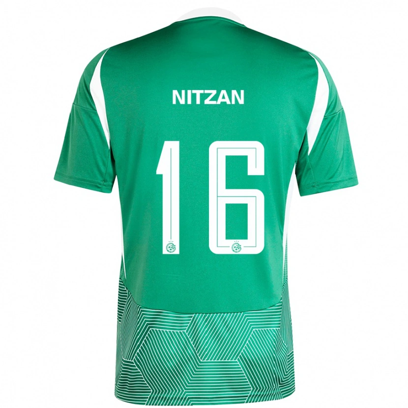 Danxen Hombre Camiseta Itamar Nitzan #16 Verde Blanco 1ª Equipación 2024/25 La Camisa