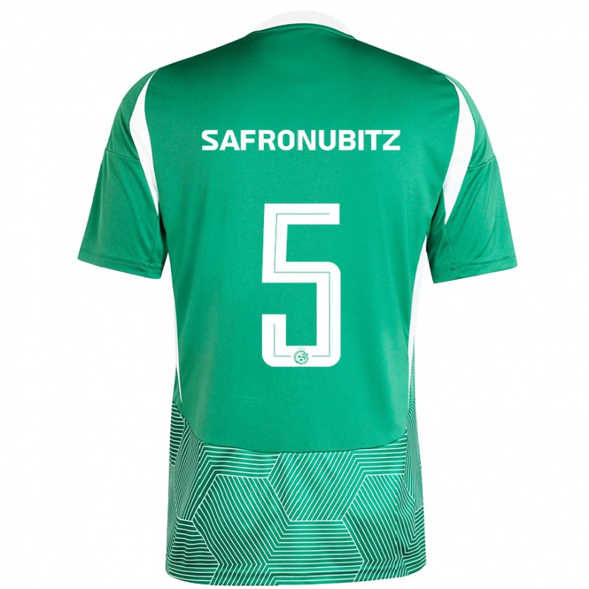 Danxen Hombre Camiseta Dan Safronubitz #5 Verde Blanco 1ª Equipación 2024/25 La Camisa