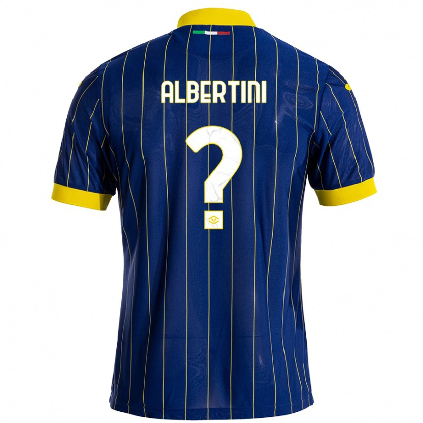 Danxen Hombre Camiseta Francesco Albertini #0 Azul Amarillo 1ª Equipación 2024/25 La Camisa