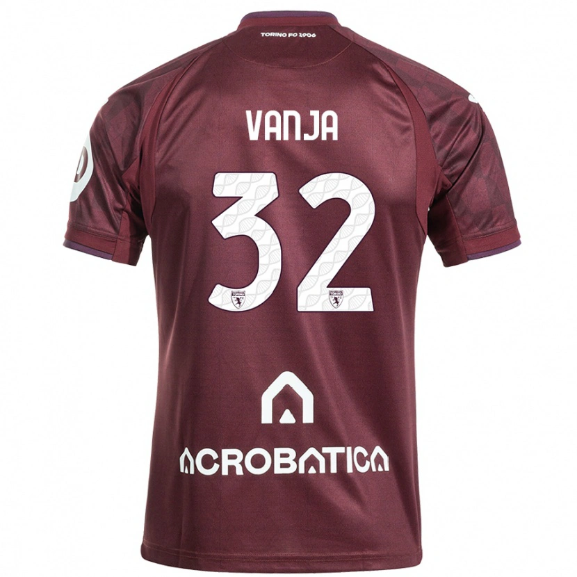 Danxen Hombre Camiseta Vanja Milinković-Savić #32 Granate Blanco 1ª Equipación 2024/25 La Camisa