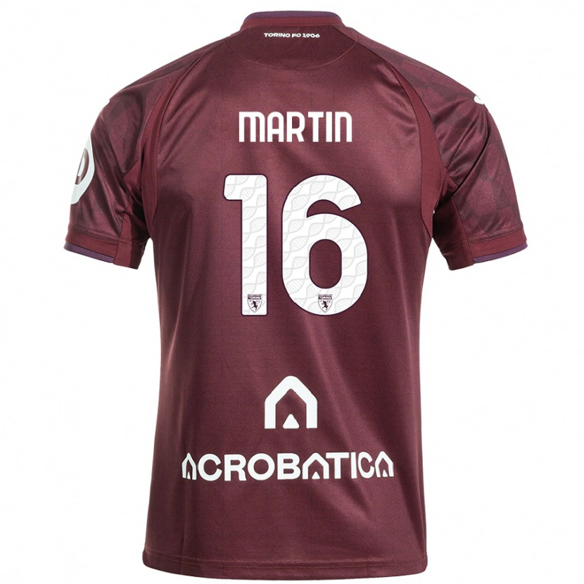 Danxen Hombre Camiseta Francesca Martin #16 Granate Blanco 1ª Equipación 2024/25 La Camisa