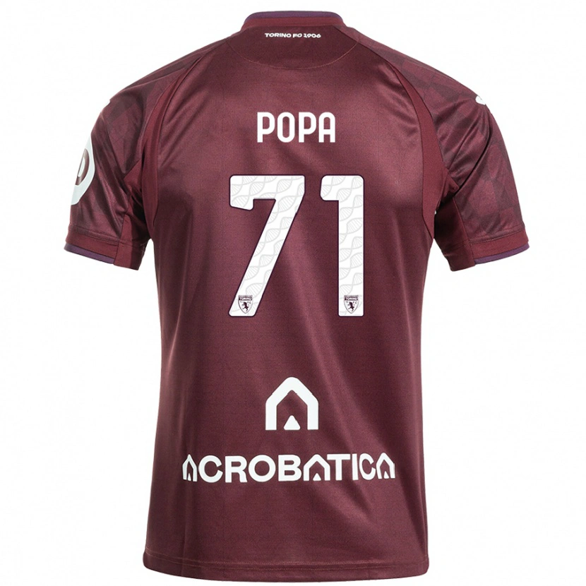 Danxen Hombre Camiseta Mihai Popa #71 Granate Blanco 1ª Equipación 2024/25 La Camisa