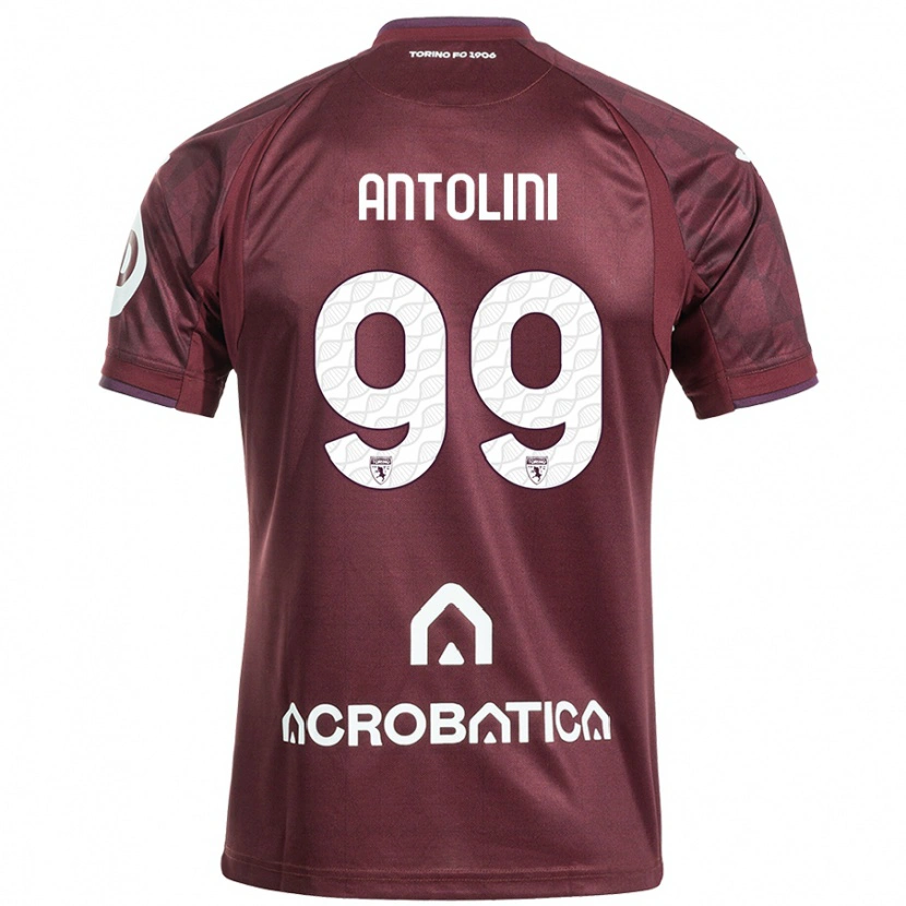 Danxen Hombre Camiseta Jacopo Antolini #99 Granate Blanco 1ª Equipación 2024/25 La Camisa