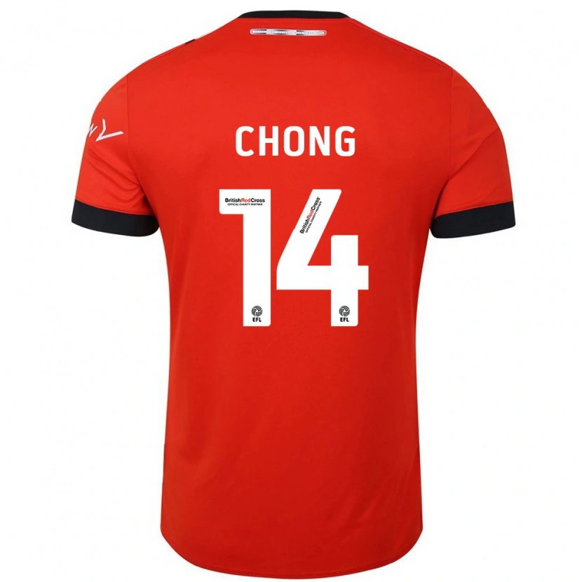 Danxen Hombre Camiseta Tahith Chong #14 Naranja Negro 1ª Equipación 2024/25 La Camisa