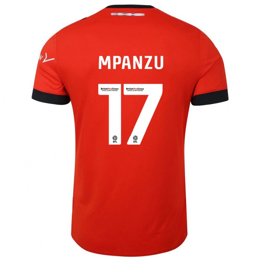 Danxen Hombre Camiseta Pelly Ruddock Mpanzu #17 Naranja Negro 1ª Equipación 2024/25 La Camisa