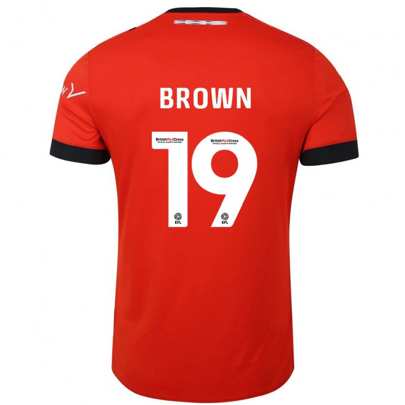 Danxen Hombre Camiseta Jacob Brown #19 Naranja Negro 1ª Equipación 2024/25 La Camisa